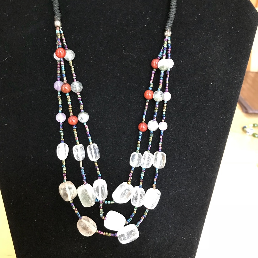 NEW gemstone necklace 19”